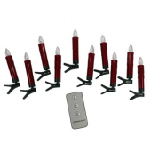 Christbaumkerzen 48463 rot 10,5x1,5cm 