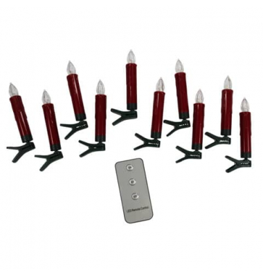 Christbaumkerzen 48463 rot 10,5x1,5cm 