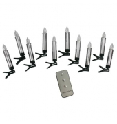 Christbaumkerzen 48465 silber 10,5x1,5cm 