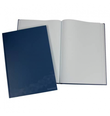 Geschäftsbuch 1340001-10, blau, A4, blanko, 70g, 96 Blatt / 192 Seiten