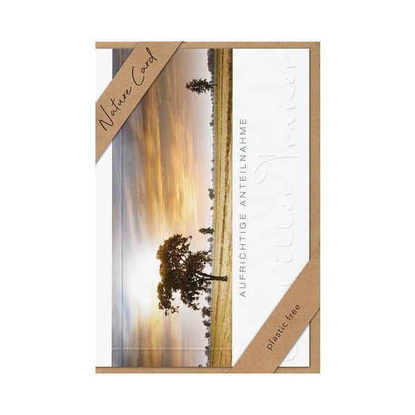 3 x bsb Trauerkarte - Natur Card inkl. Umschlag.