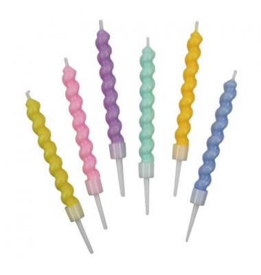 Geburtstagskerze 49144 farbig sortiert 8x0,7cm 