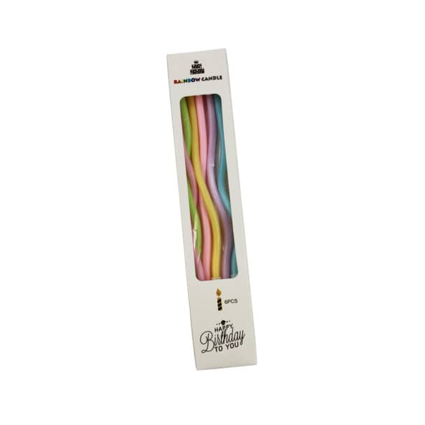 PBs Geburtstagskerze 49156 farbig sortiert 0,4x10,5cm  9004546491569 PBs 6 Stück