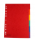 Kartonregister 8671006-99, 6-teilig blanko, A4, 225 g/m&sup2;, farbige Taben, 6-teilig