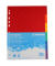 Kartonregister 8671006-99, 6-teilig blanko, A4, 225 g/m², farbige Taben, 6-teilig