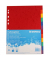Kartonregister 8671012-99, 12-teilig blanko, A4, 225 g/m², farbige Taben, 12-teilig