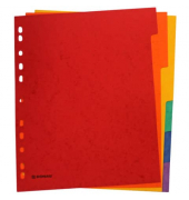 Kartonregister 8671106-99, 6-teilig blanko, A4+, 225 g/m², farbige Taben, 6-teilig