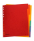 Kartonregister 8671106-99, 6-teilig blanko, A4+, 225 g/m², farbige Taben, 6-teilig