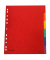 Kartonregister 8671106-99, 6-teilig blanko, A4+, 225 g/m&sup2;, farbige Taben, 6-teilig