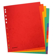Kartonregister 8671112-99, 12-teilig blanko, A4+, 225 g/m&sup2;, farbige Taben, 12-teilig