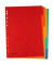 Kartonregister 8671005-99, 5-teilig blanko, A4, 225 g/m&sup2;, farbige Taben, 5-teilig