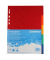 Kartonregister 8671005-99, 5-teilig blanko, A4, 225 g/m&sup2;, farbige Taben, 5-teilig
