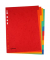 Kartonregister 8671010-99, 10-teilig blanko, A4, 225 g/m², farbige Taben, 10-teilig
