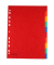 Kartonregister 8671010-99, 10-teilig blanko, A4, 225 g/m&sup2;, farbige Taben, 10-teilig