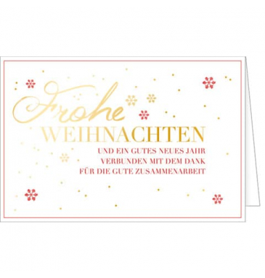 D.T.Weihnachtskarten Gute Zusammenarbeit