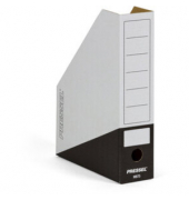 Stehsammler 275301, A4, weiß/schwarz, Wellpappe, 75mm