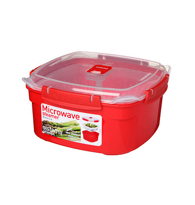 Mikrowellen-Dampfgarer 10,5 cm hoch rot