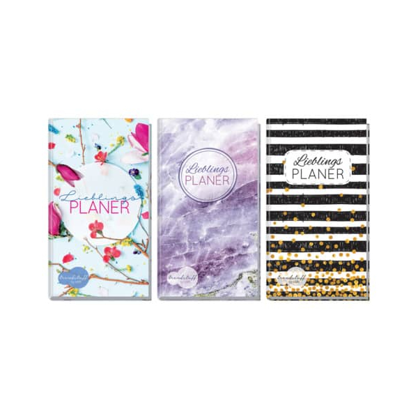 3 Stück Häfft Schülerkalender 3850-0, Lieblingsplaner, farbig sortiert, 1 Woche / 2 Seiten, 9,7x16,4cm (A6), Jahresunabhängig 9783866795266 Hä