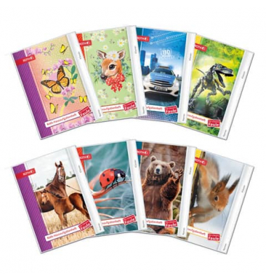 Hausaufgabenheft 89143 Kids/Tiere / Hausaufgaben Lineatur / keine, A5, 90g, bunt, 52 Blatt / 104 Seiten