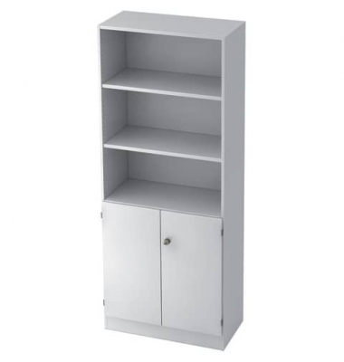 Aktenschrank MONT.V6770/W/W/SG, abschlie&szlig;bar, 5 OH, wei&szlig;, 80x200,4x42cm (BxHxT)