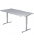 Schreibtisch, elektrisch höhenverstellbar, 73-119cm (H), 180x80cm (BxT), grau / silber
