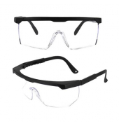 Schutzbrille, BF003, schwarz, Au&szlig;enbreite ca. 15,5cm, Innenbreite ca. 14,2cm, H&ouml;he 5,4cm