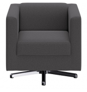 DOMO Collection Sessel BOB grau silber Stoff