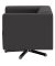 DOMO Collection Sessel BOB grau silber Stoff