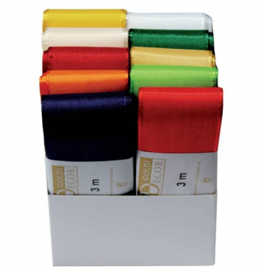Taftband 1445040991003, 40mm x 3m, sortiert - Farbwahl nicht möglich