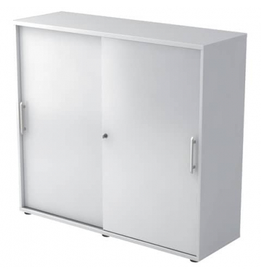 Schiebet&uuml;renschrank MONT.V1753S/W/W/RE, abschlie&szlig;bar, 3 OH, wei&szlig;, 120x110x40cm (BxHxT)