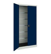 mauser Stahlschrank BF 5 PLE  - 7035/5003 lichtgrau, saphirblau 95,0 x 50,0 x 195,0 cm
