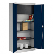 mauser Stahlschrank BF 5T  - 7035/5003 lichtgrau, saphirblau 95,0 x 50,0 x 195,0 cm