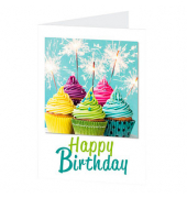 Geburtstagskarten Muffin LU2014 11,5cm x 17,5cm (BxH) 260g Motiv Chromopapier FSC