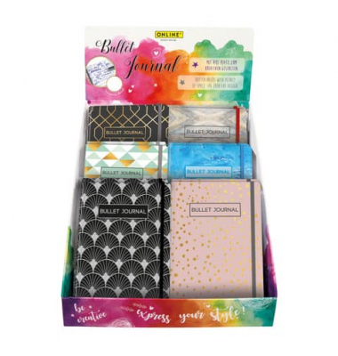 Notizbuch 02251/12, Bullet Journal, farbig sortiert, A5, punktkariert, 96 Blatt / 192 Seiten