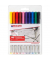 Fineliner-Set 89 Office, 89-10S, schwarz-wei&szlig; gestreift (Schreibfarbe: 10-farbig sortiert), 0,3mm