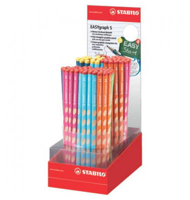 Bleistift EASYgraph S Display, 327/90-HB, H&auml;rte HB, 2,2mm, farbig sortiert