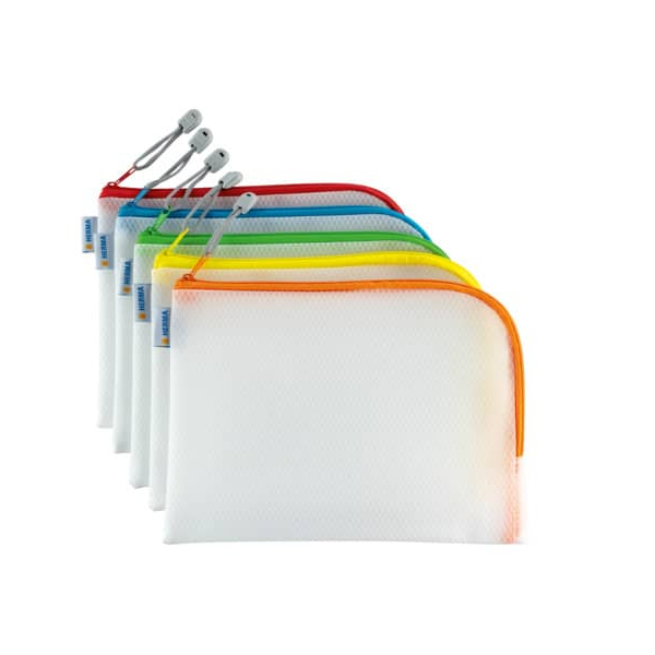 10 Stück Herma Reißverschlusstasche 26x20cm sortiert 4008705200073 Herma