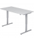 Schreibtisch, elektrisch höhenverstellbar, 73-119cm (H), 160x80cm (BxT), weiß / silber