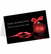 LUMA Weihnachtskarte Weihnachtskugel rot DIN B6