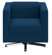 DOMO Collection Sessel BOB blau silber Stoff
