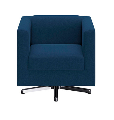 DOMO Collection Sessel BOB blau silber Stoff