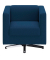 DOMO Collection Sessel BOB blau silber Stoff