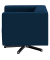 DOMO Collection Sessel BOB blau silber Stoff