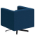 DOMO Collection Sessel BOB blau silber Stoff