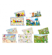 Schreibunterlage 19694 bunt Designs Frieda & Friends, Dinos, Feentanz, Sandkastenfreund und Kleine Farm 55x35cm