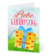Geburtstagskarten Geschenk AM1033 11,5cm x 17,5cm (BxH) 260g Motiv Chromopapier FSC
