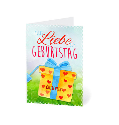 Geburtstagskarten Geschenk AM1033 11,5cm x 17,5cm (BxH) 260g Motiv Chromopapier FSC