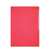 Sichthüllen Standard 233703, A4, rot, transluzent genarbt, oben & rechts offen, 