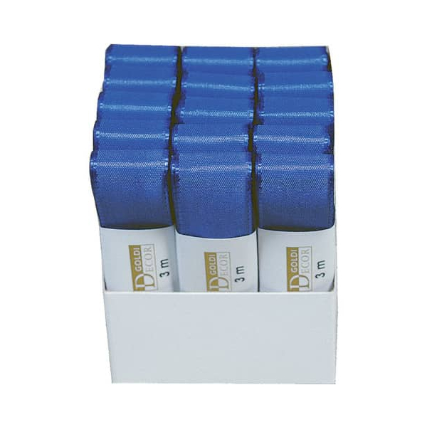15 Stück GOLDINA Taftband 144525351503, 25mm x 3m, blau 4008953018918 GOLDINA 3 Meter