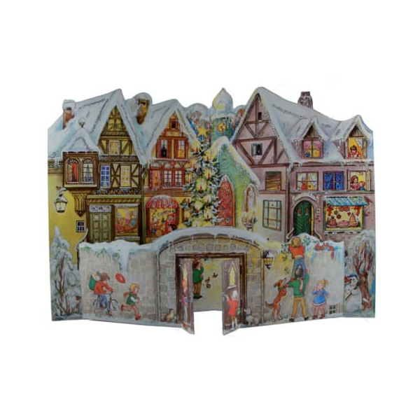 5 Stück SELLMER Adventskalender 555 An der Stadtmauer Winterstadt  SELLMER